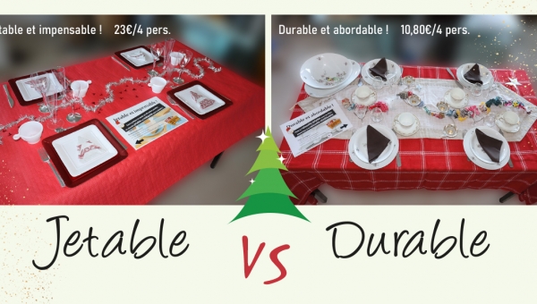 Comparatif : table durable - table jetable