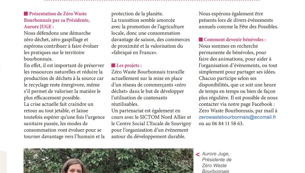 Zéro Waste Bourbonnais, interview d'Aurore Juge