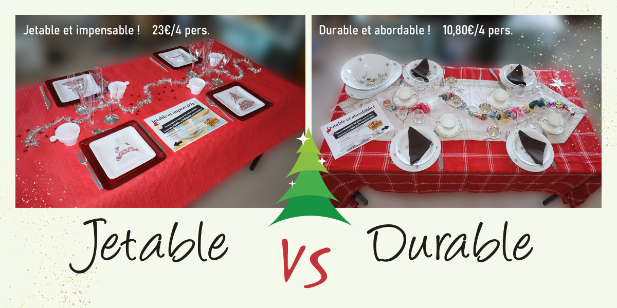 Comparatif : table durable - table jetable