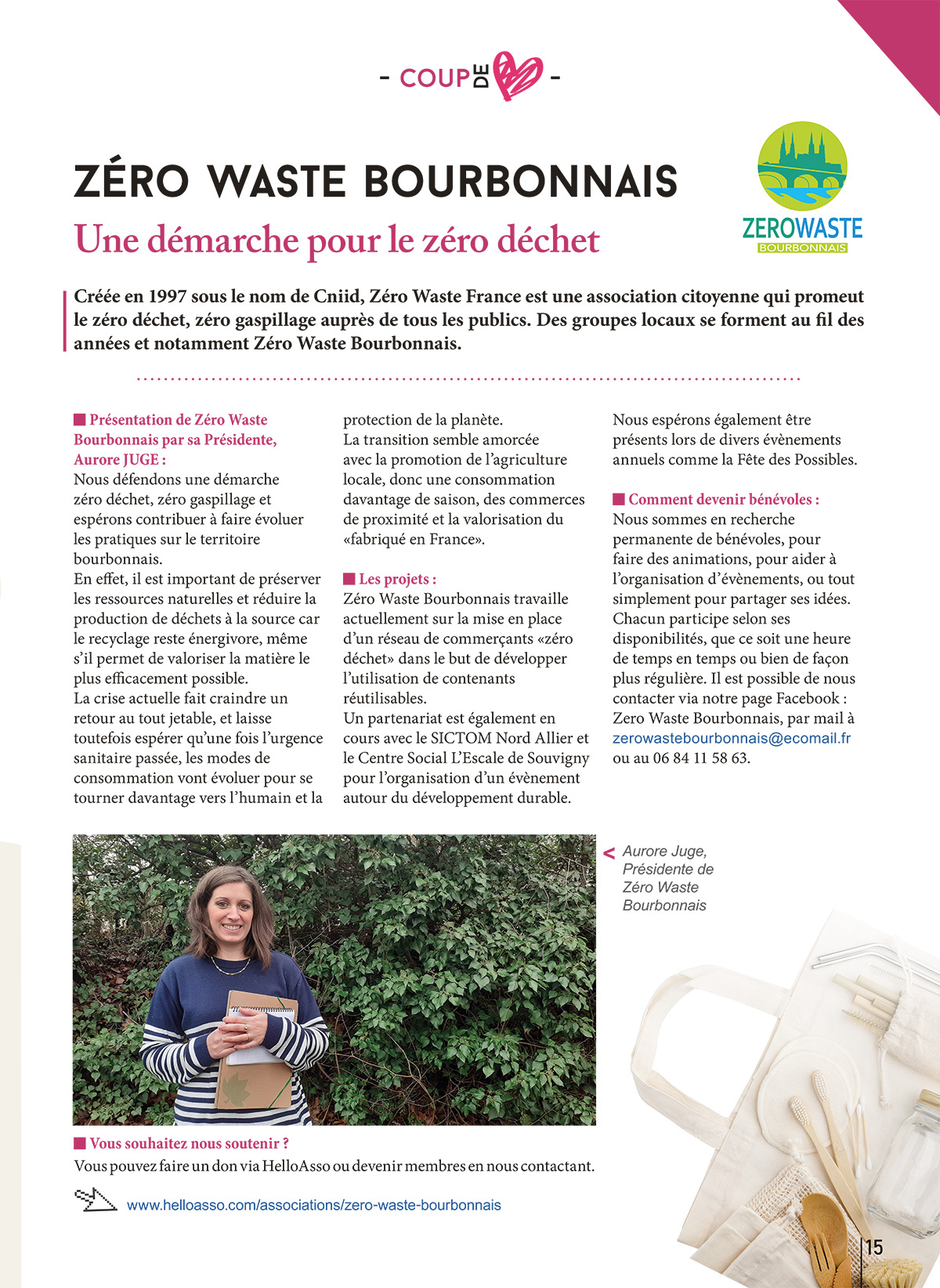 Zéro Waste Bourbonnais, interview d'Aurore Juge