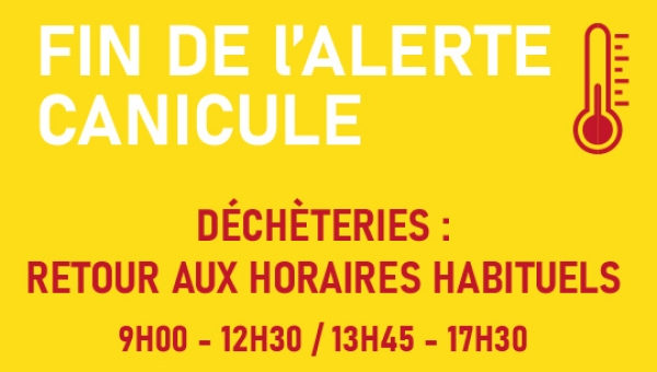 Levée de l'alerte canicule