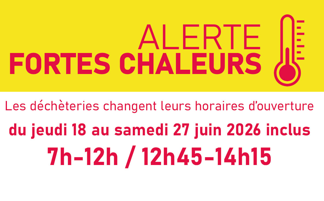 Changement d'horaires des 9 déchèteries