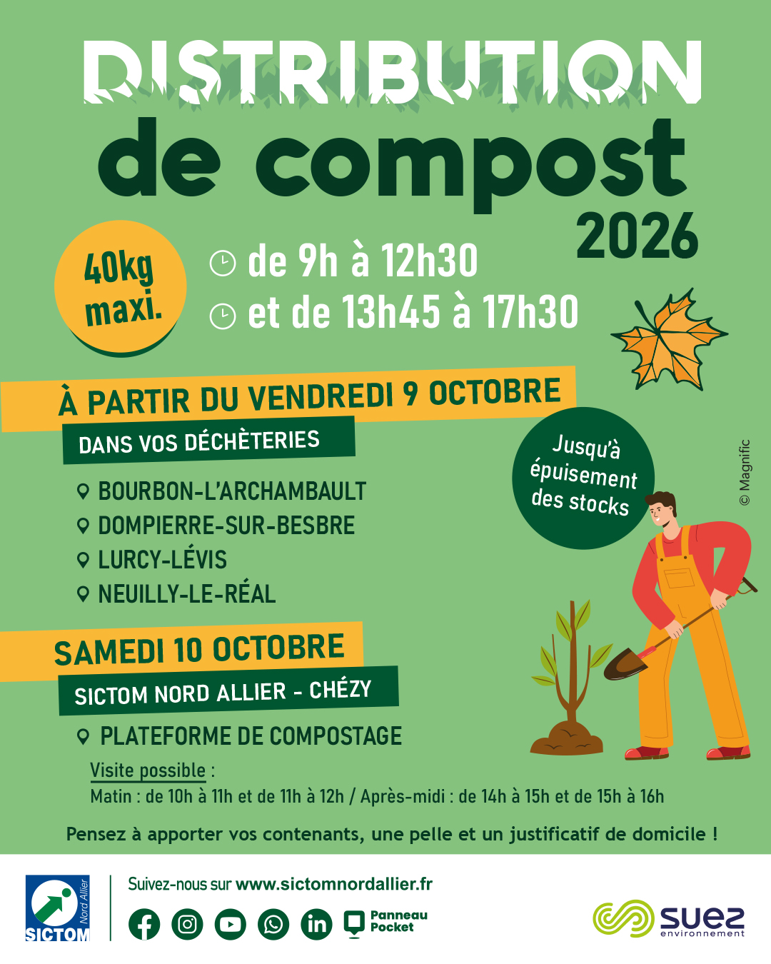 distribution de compost